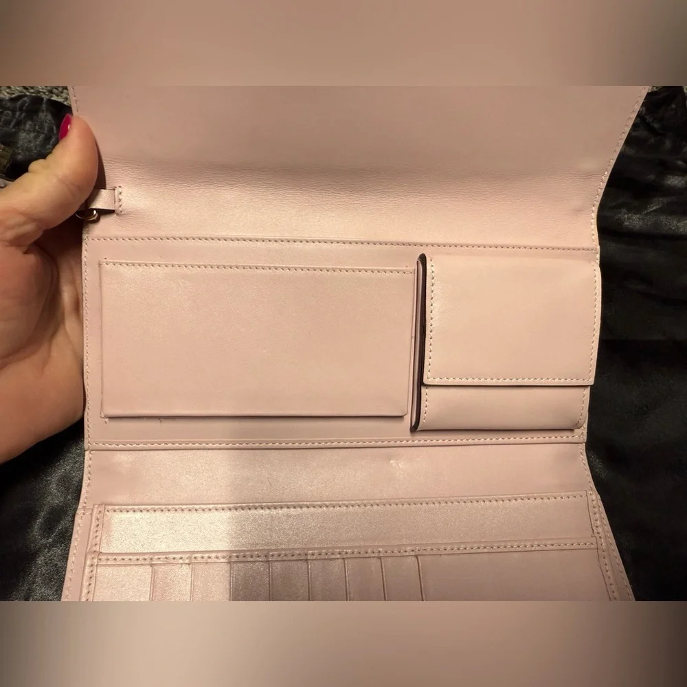 Valentino blush pink rock stud clutch/wristlet